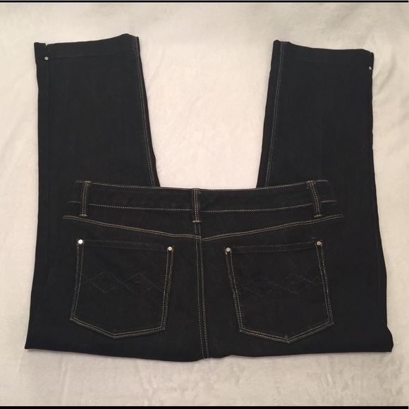 WHBM Black Crop Jeans size 8 - Picture 2 of 5